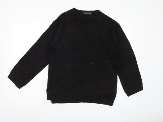 Marks and Spencer Women’s Black V-Neck Jumper XS