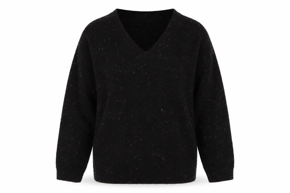 Marks & Spencer Women’s Black V-Neck Jumper XS