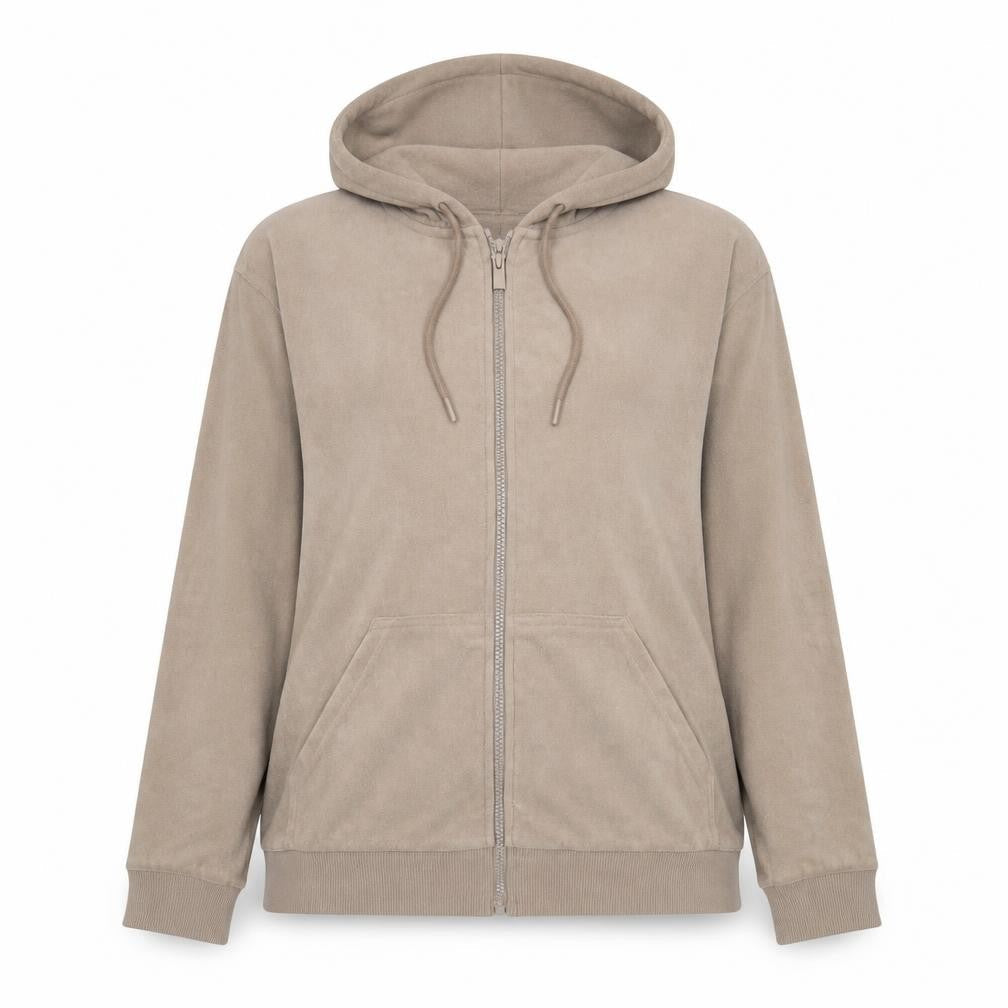 H&M Unisex Beige Full Zip Hoodie L