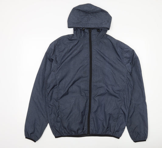 Size? Essentials Men's Blue Windbreaker Jacket L