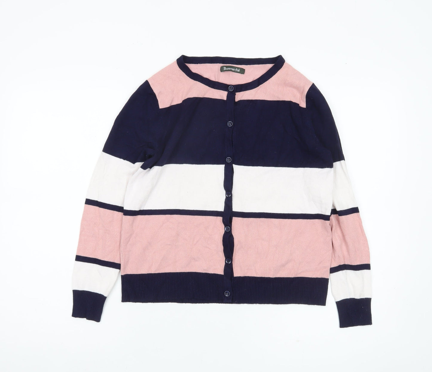 Bonmarché Women's Multicoloured Striped Cardigan S