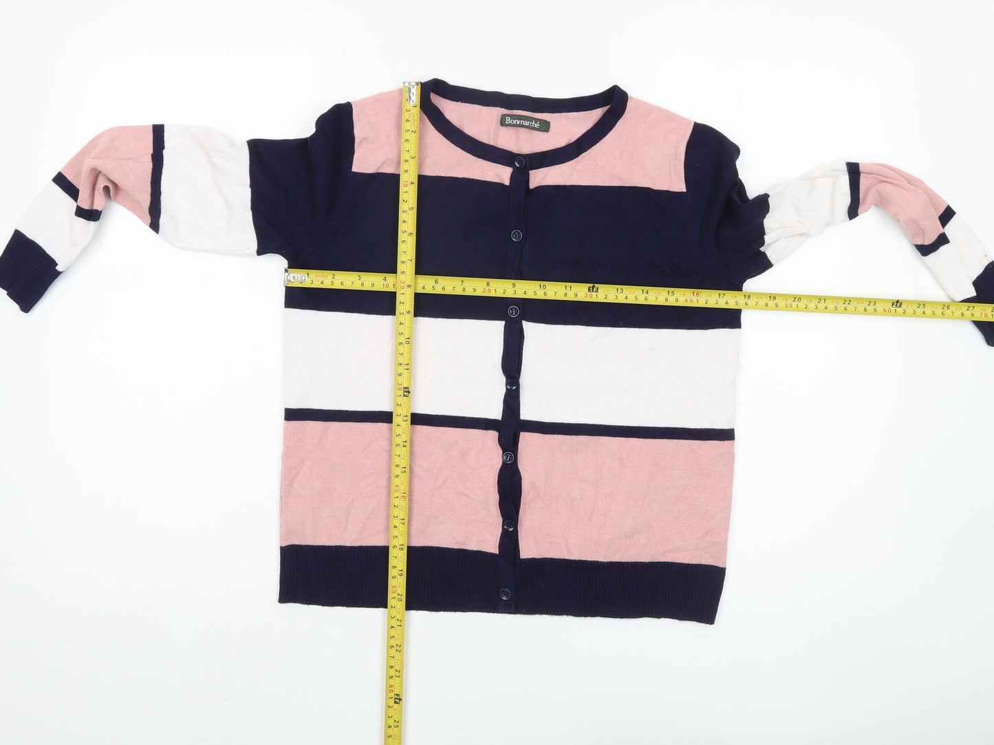 Bonmarché Women's Multicoloured Striped Cardigan S