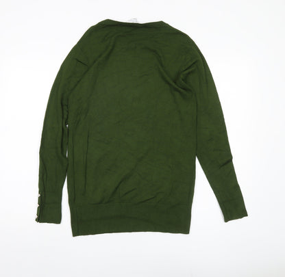 Close-up detail of Dorothy Perkins Green Maternity jumper S