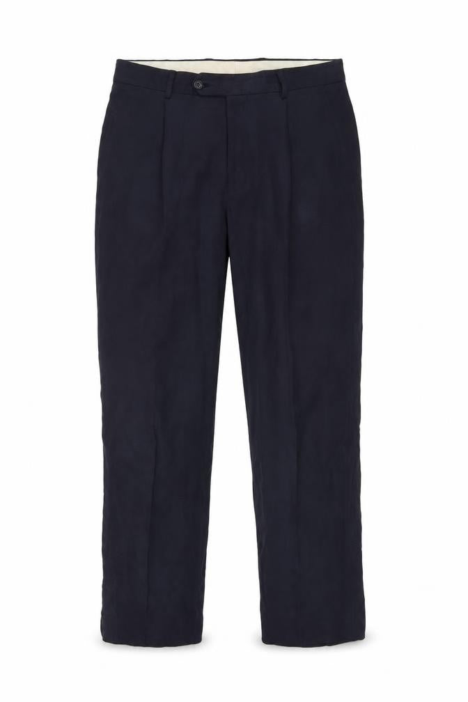 Ultimo Men's Blue Trousers 32S Straight Leg