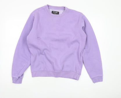 Bershka Women's Purple Pullover Sweatshirt Size 6