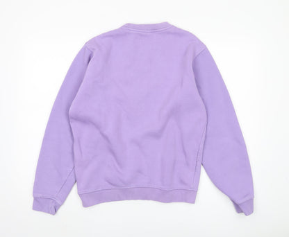Bershka Women's Purple Pullover Sweatshirt Size 6