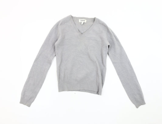 Esprit Women Grey V-Neck Pullover Jumper - M