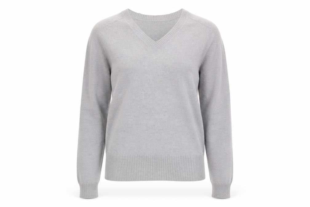 Esprit Women Grey V-Neck Pullover Jumper - M