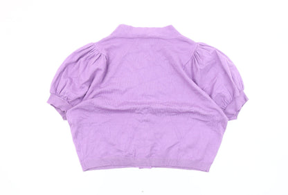 Dancing Leopard Women's Purple Cardigan - Size 14