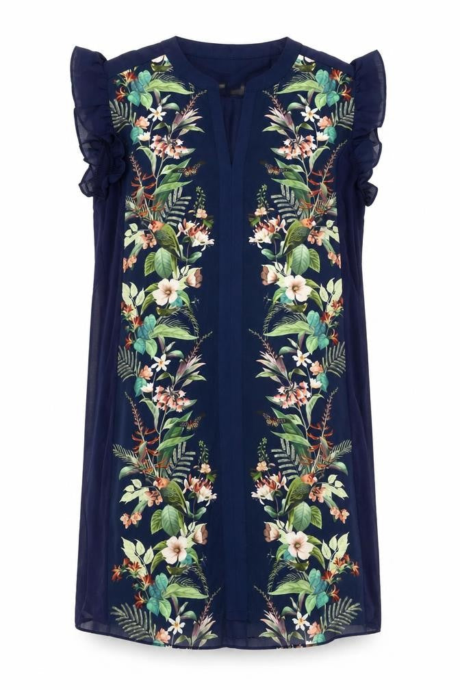 Oasis Women's Multicoloured Floral Shift Dress, Size 10
