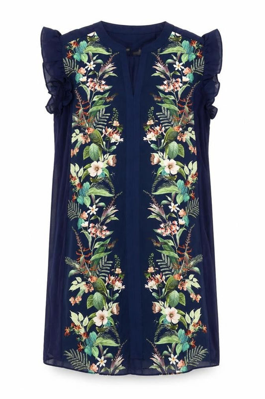 Oasis Women's Multicoloured Floral Shift Dress, Size 10