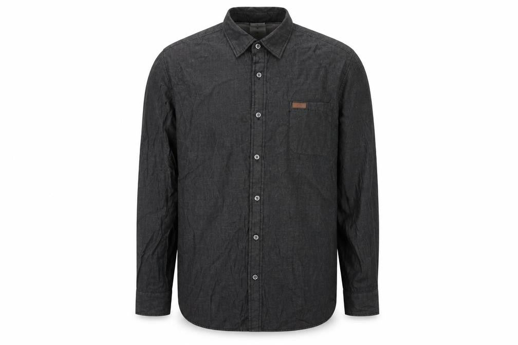 Lee Cooper Men's Black Long Sleeve Button-Up Shirt