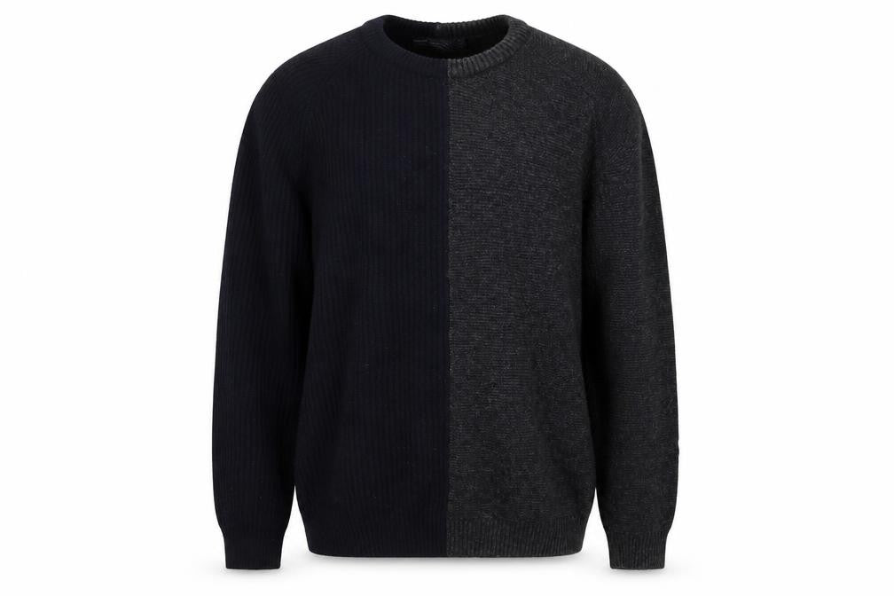 French Connection Men's Black Grey Pullover Jumper M