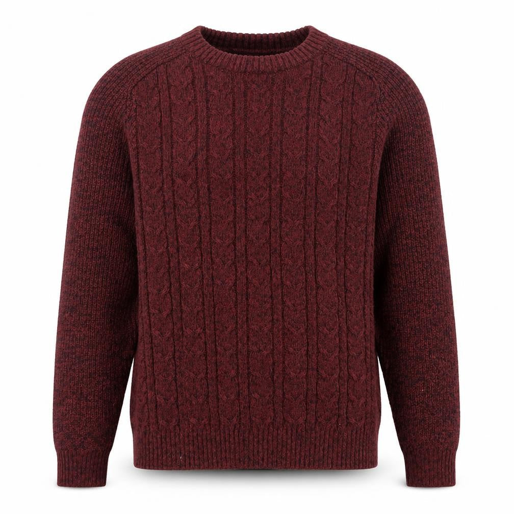 Primark Men’s Red Cable-Knit Pullover Jumper, Size S