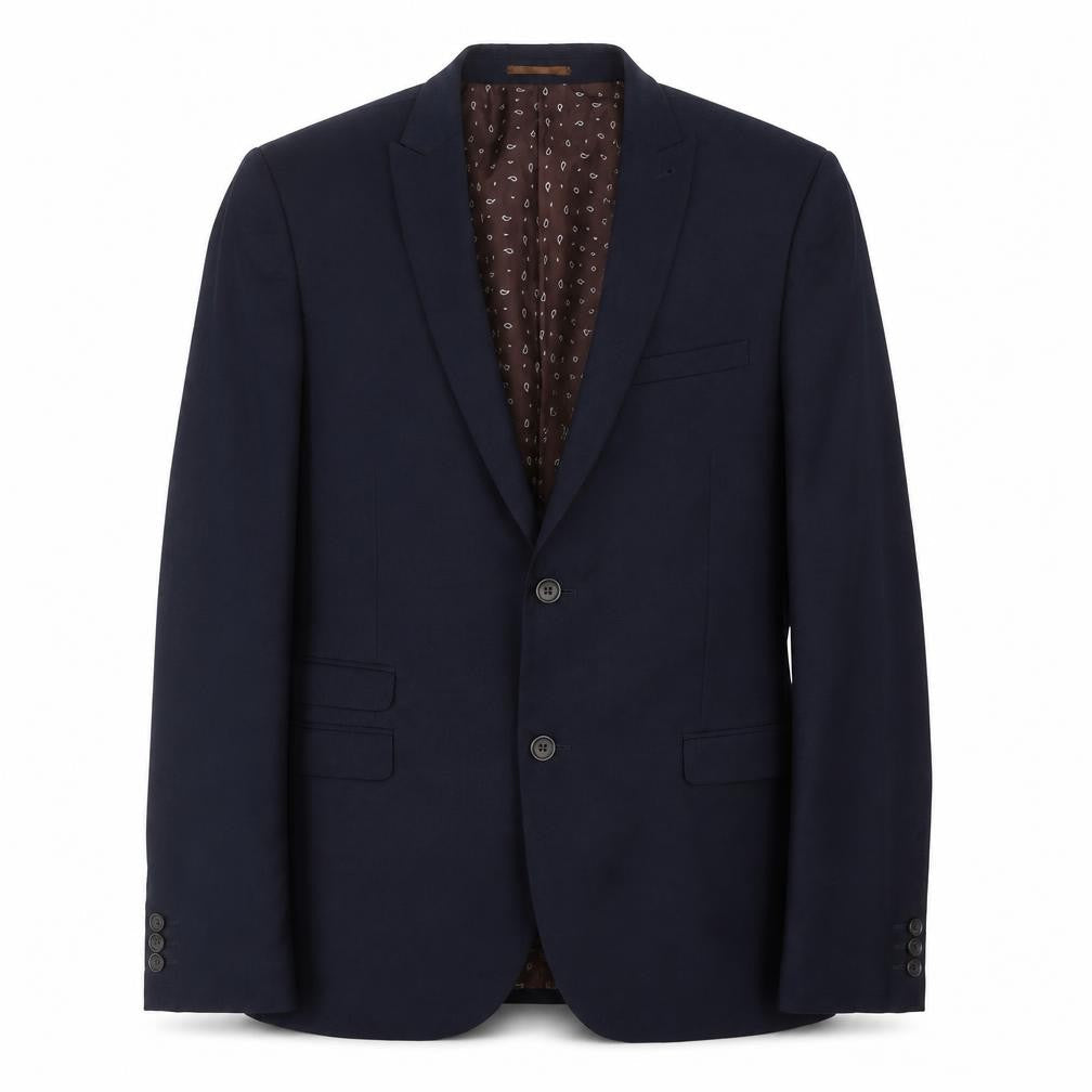 Next Men's Blue Blazer, 42 L, Notch Lapel Winter Formal