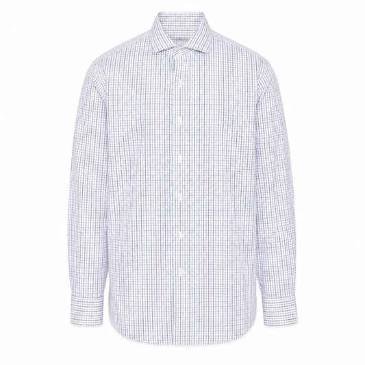 J.Crew Men's Blue Check Button-Up Shirt - XS
