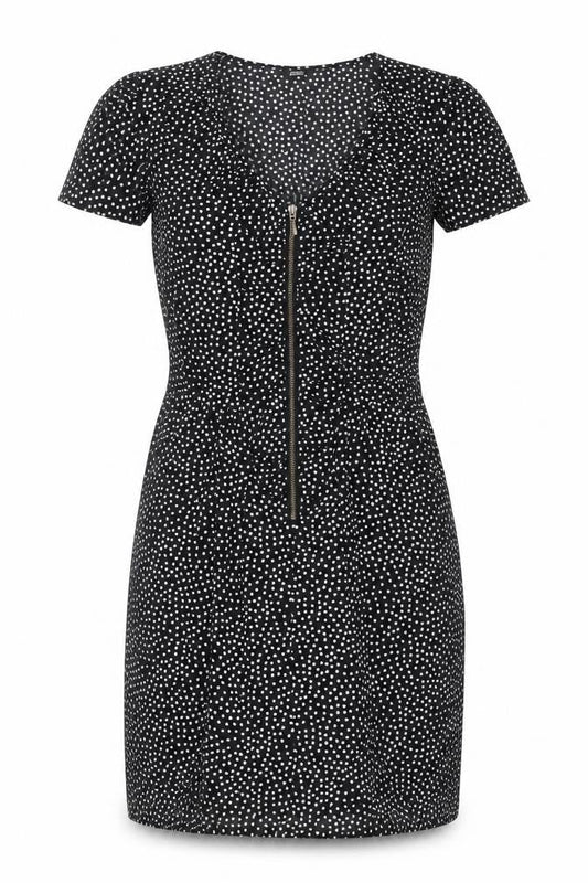 Marks & Spencer Women's Black Polka Dot Sheath Dress 14