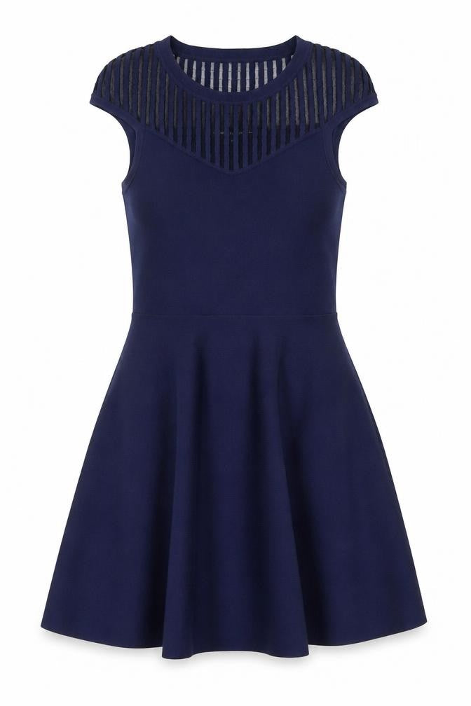 French Connection Women's Blue A-Line Dress 12