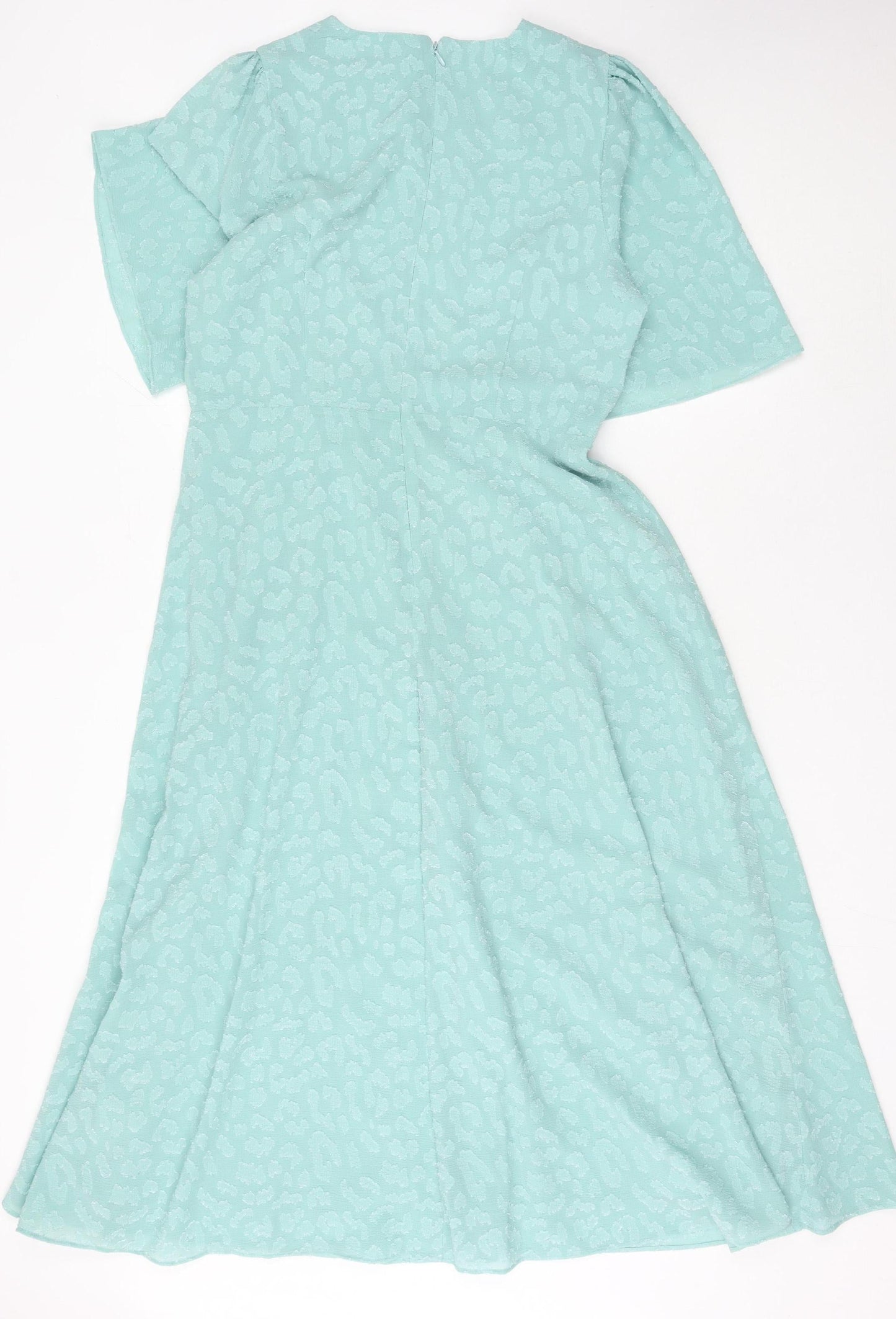 Marks and Spencer Green Ruched Dress, Size 14