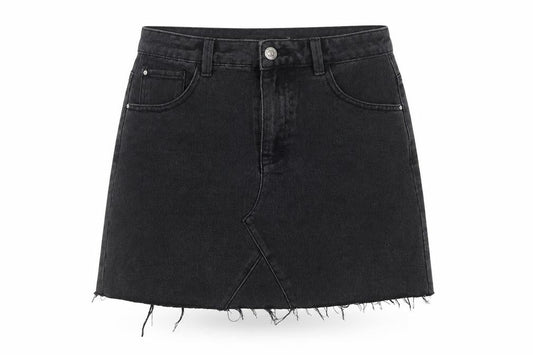 Denim Co Women's Black A-Line Denim Skirt, Size 12