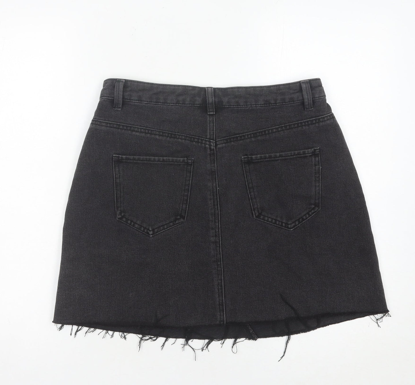 Denim Co Women's Black A-Line Denim Skirt, Size 12