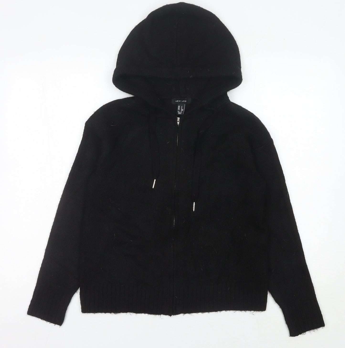 New Look Women's Black Full Zip Hooded Jumper S