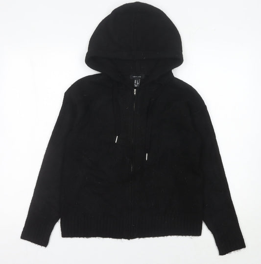 New Look Women's Black Full Zip Hooded Jumper S