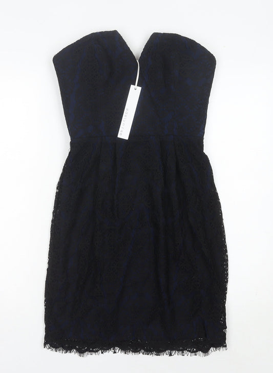 Adelyn Rae Women's Black Sheath Strapless Dress, Size S
