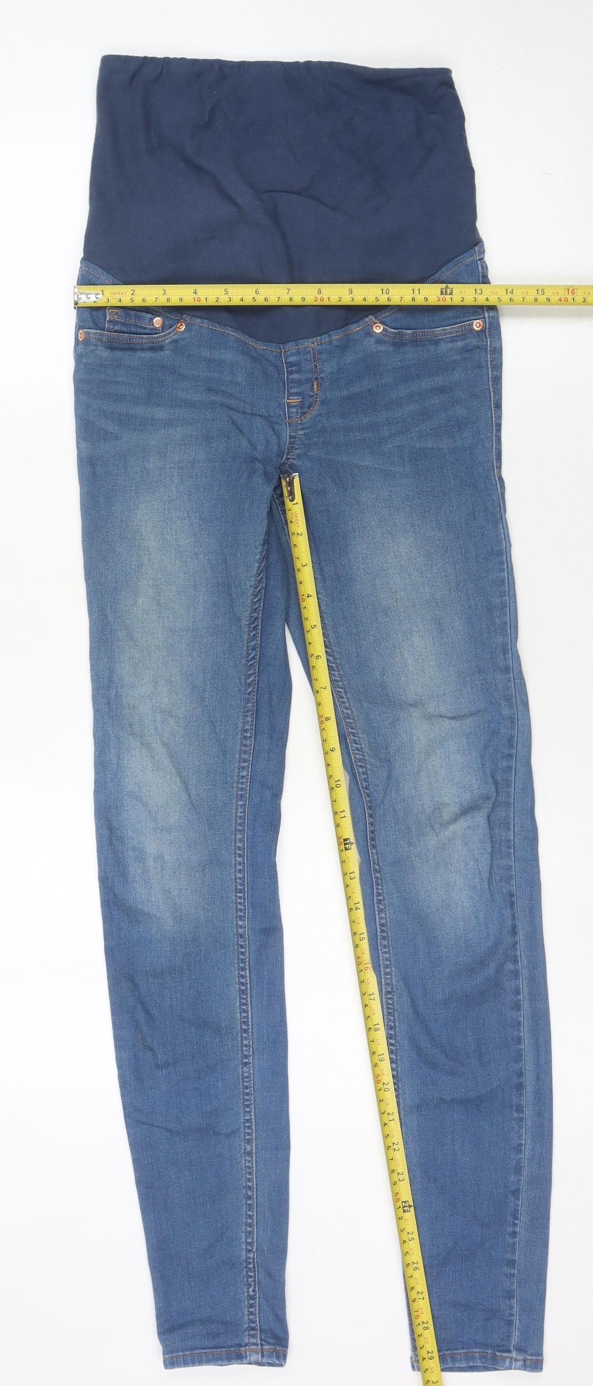 H&M Women's Blue Skinny Maternity Jeans Size 6