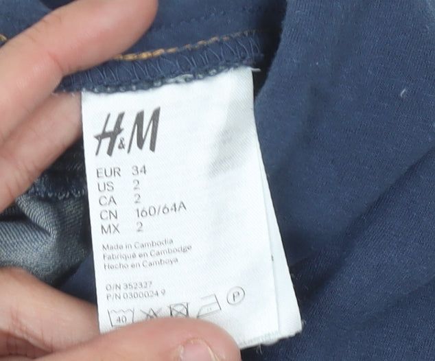H&M Women's Blue Skinny Maternity Jeans Size 6