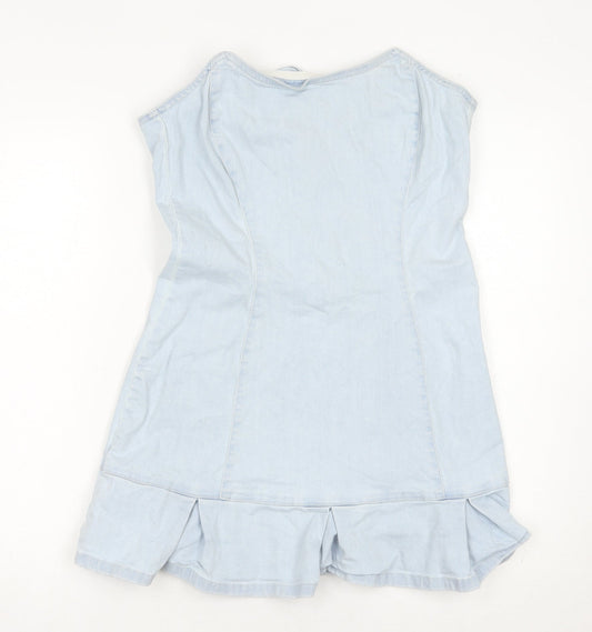 AsYou Women's Blue Short Denim Sheath Dress Size 12