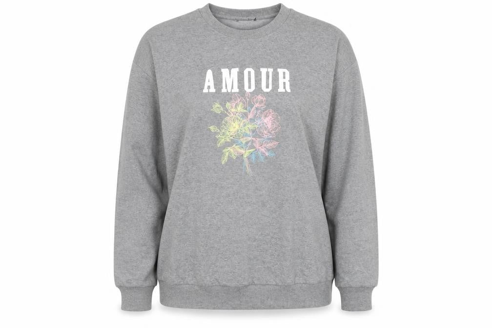 Very Grey Floral Sweatshirt Women’s L Pullover