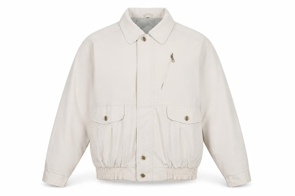 C&A Men's Beige Bomber Jacket Large Casual