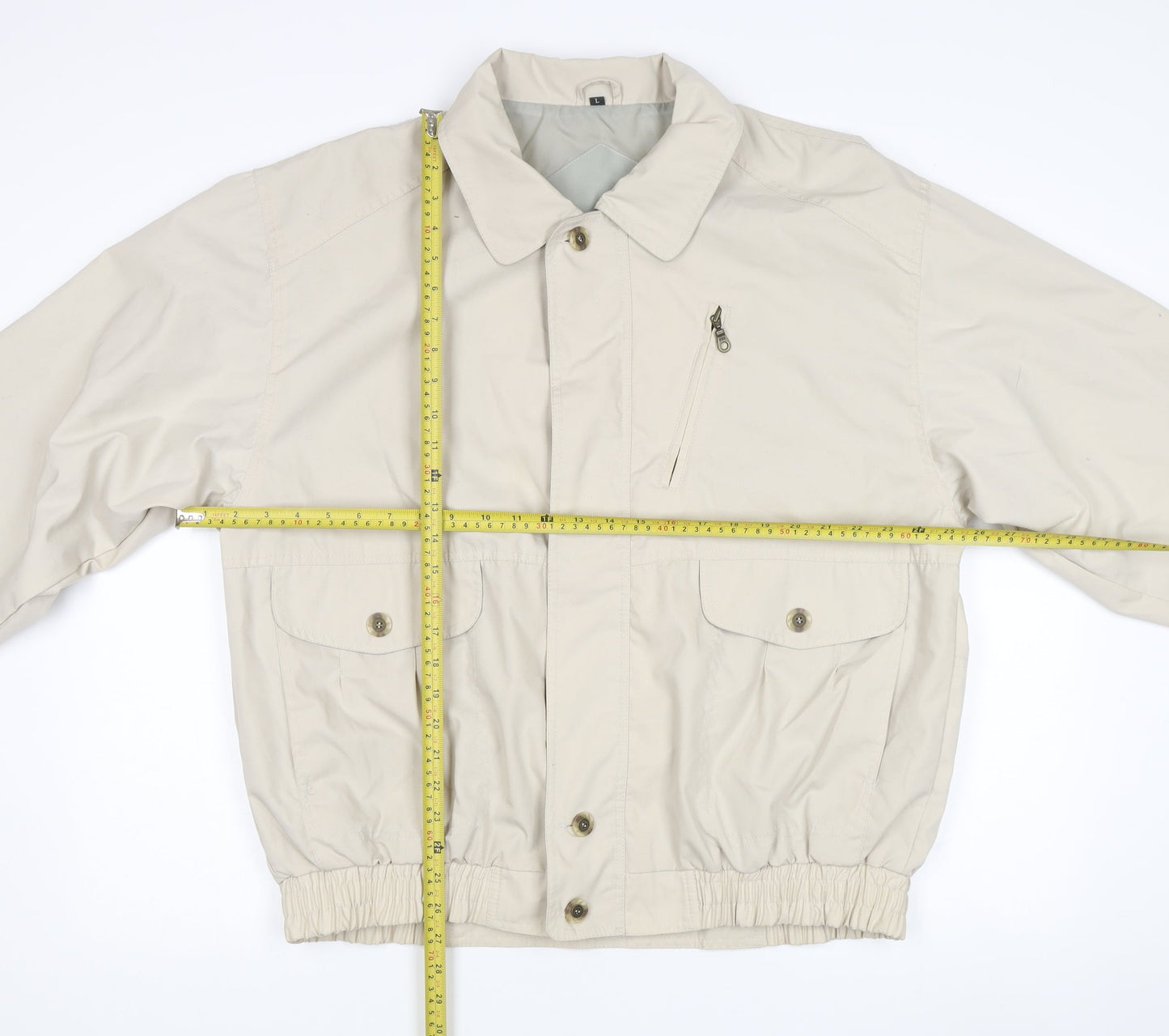 C&A Men's Beige Bomber Jacket Large Casual