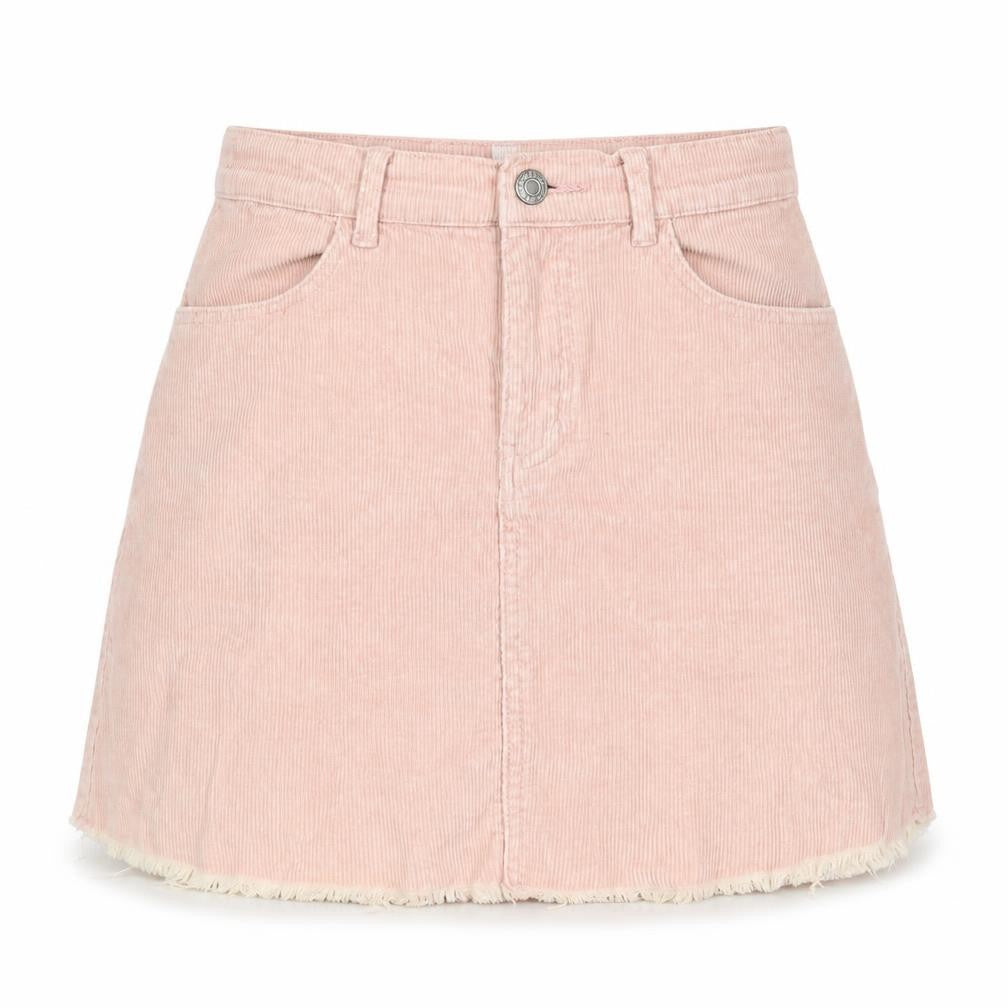 Brandy Melville Women's Pink Corduroy A-Line Skirt