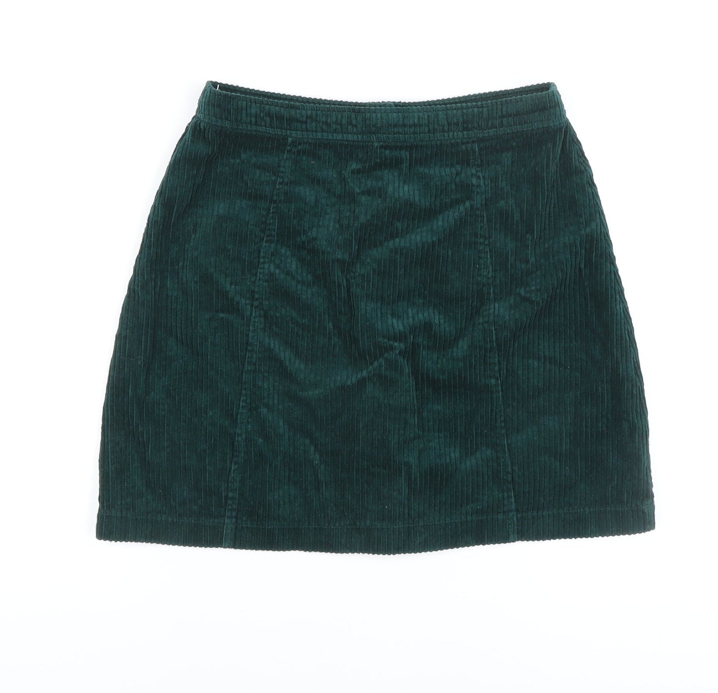 Denim Co. Women's Green Corduroy A-Line Skirt, Size 8