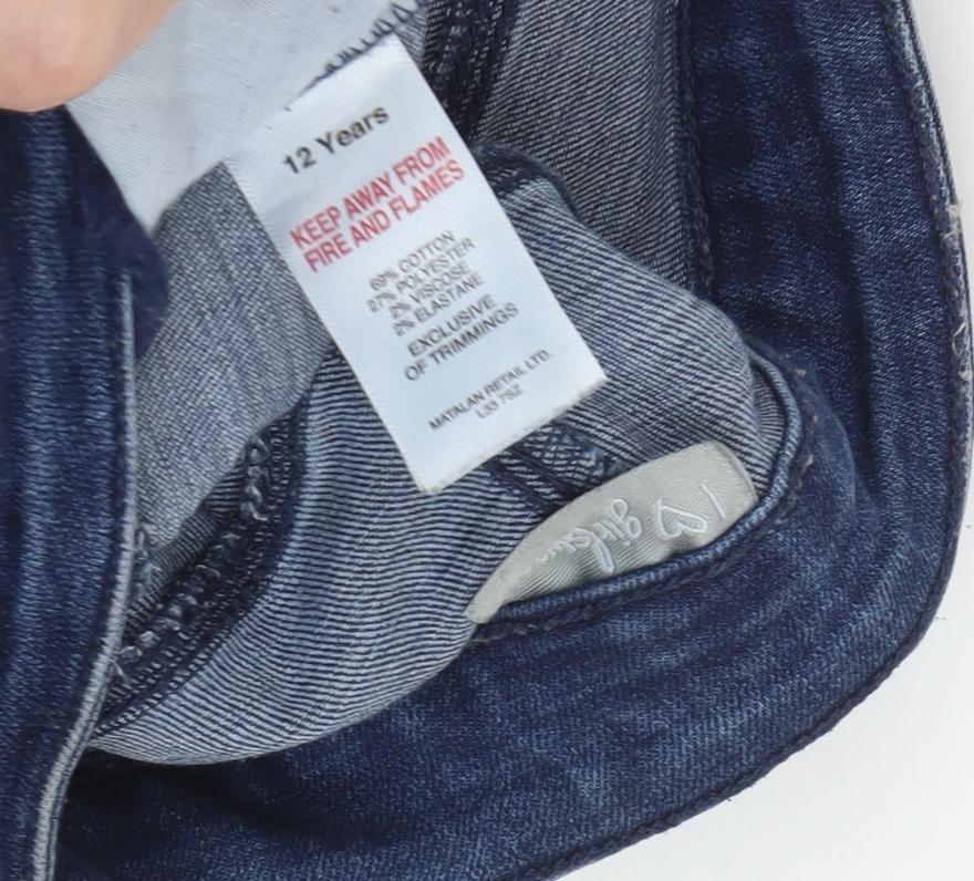 Matalan Girls Blue Skinny Jeans, 12 Years - Stylish & Comfy