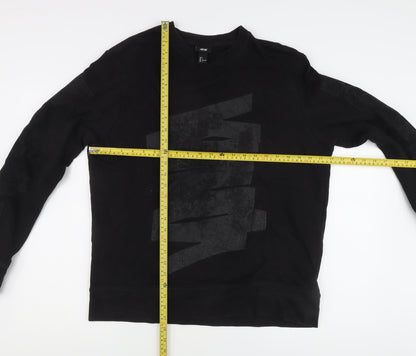 H&M Womens Black Pullover Sweatshirt L