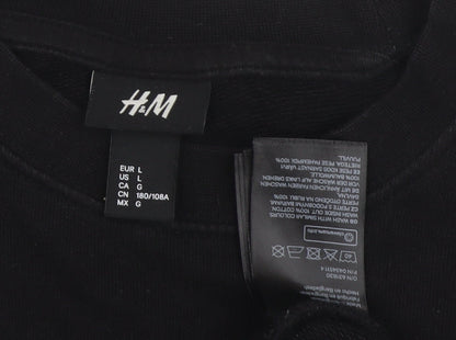 H&M Womens Black Pullover Sweatshirt L