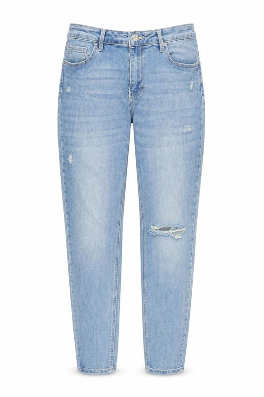 Vero Moda Women's Blue Distressed Boyfriend Jeans M
