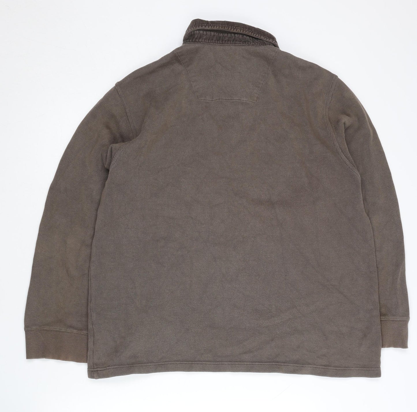 Marks and Spencer Men’s Brown Henley Sweatshirt, Size L