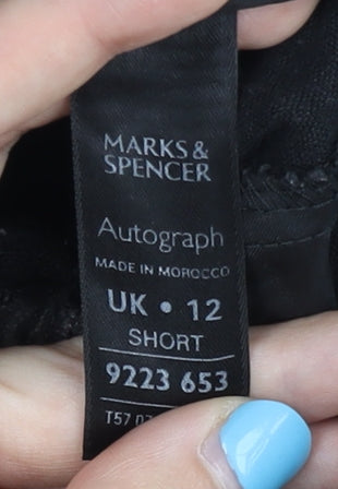 Marks and Spencer Black Womens Flared Trousers Size 12