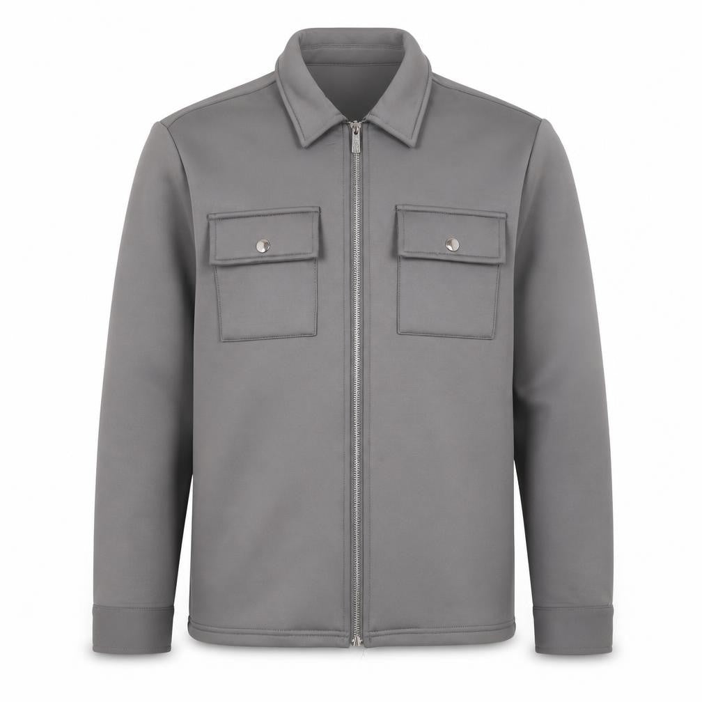boohooMAN Men's Grey XS Basic Jacket - Casual Mid-Length