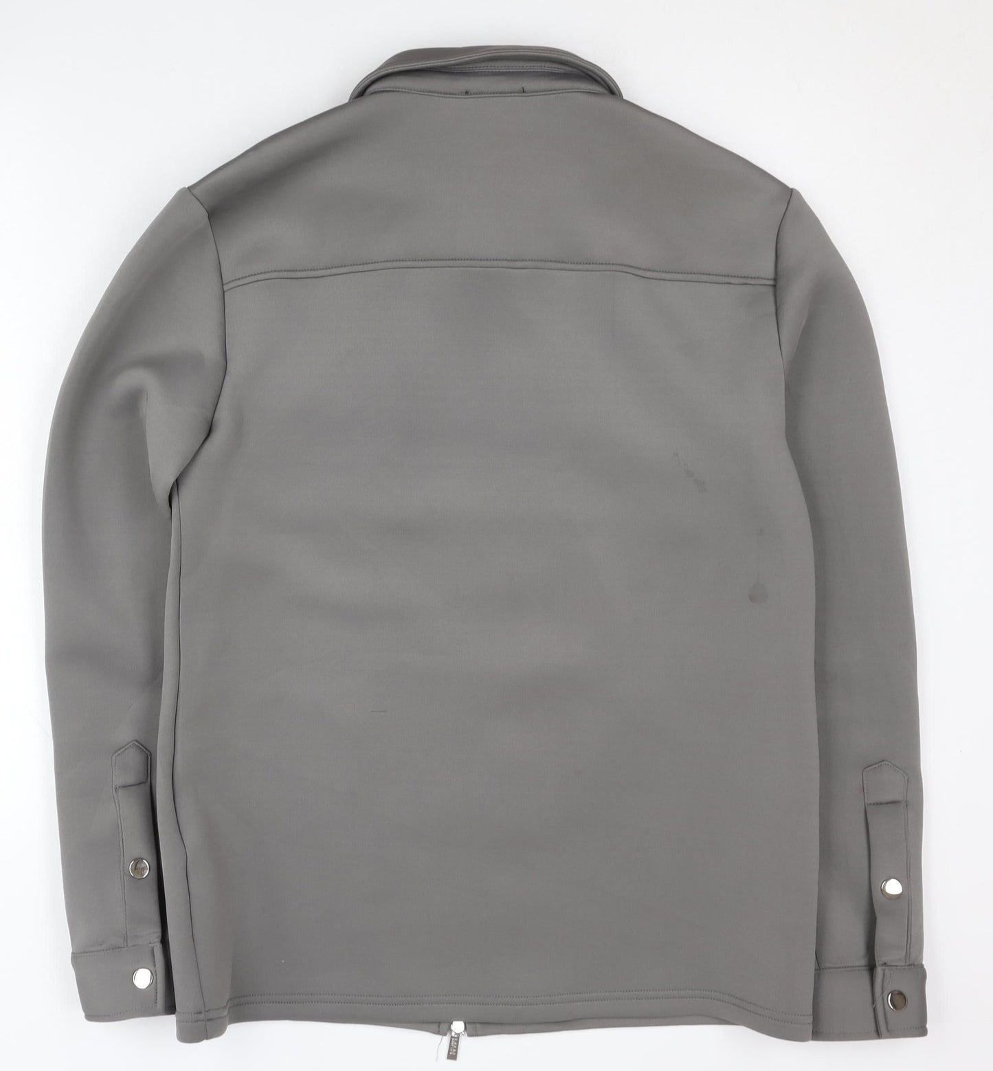 boohooMAN Men's Grey XS Basic Jacket - Casual Mid-Length