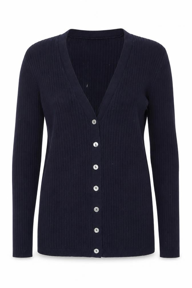 Fiona Mei Women's Blue Cardigan, L, V-Neck