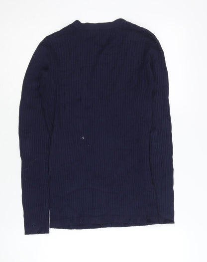 Fiona Mei Women's Blue Cardigan, L, V-Neck