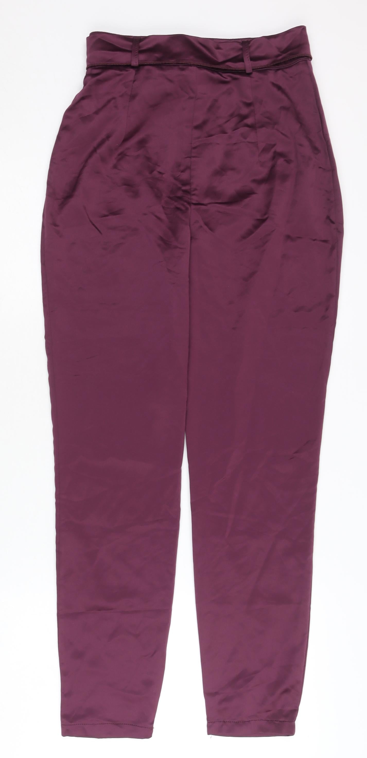 Boohoo Women's Purple Paperbag Trousers Size 6