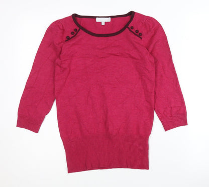 Additional front view of Debenhams Women's Pink jumper, size 8