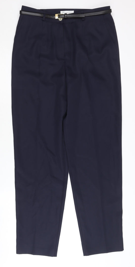 Lady Augusta Women's Black Belted Trousers Size 14
