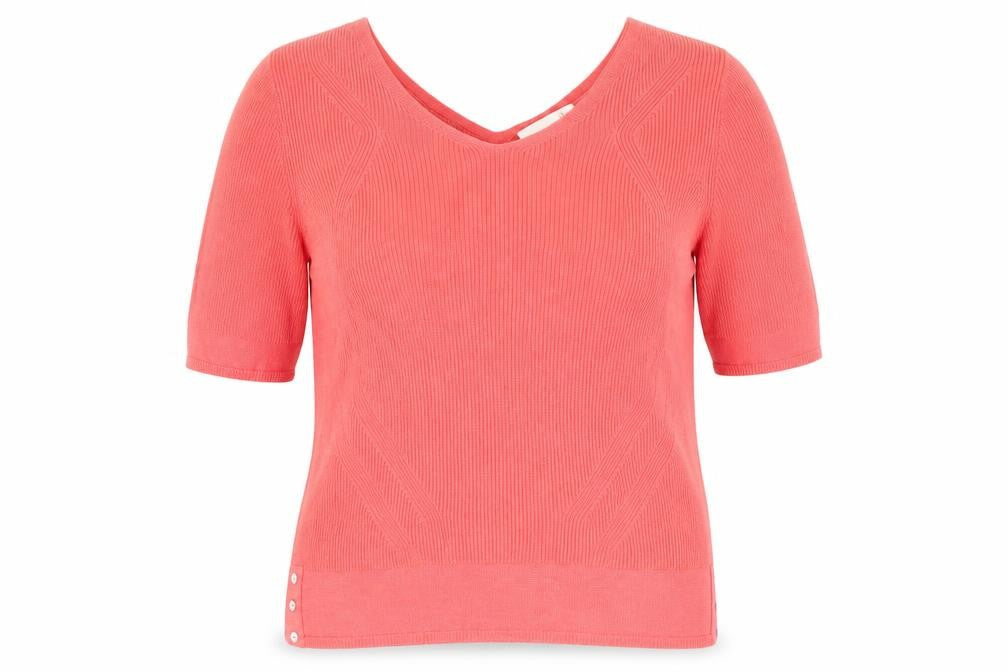 Marks & Spencer Women's Pink V-Neck Pullover, Size 12, Casual Knit